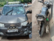 Ratnagiri News – महामार्गावर बावनदी येथे कारची मोटारसायकलला पाठीमागून धडक; युवक गंभीर जखमी