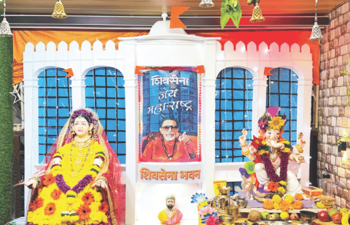 shiv sena bhavan decoration
