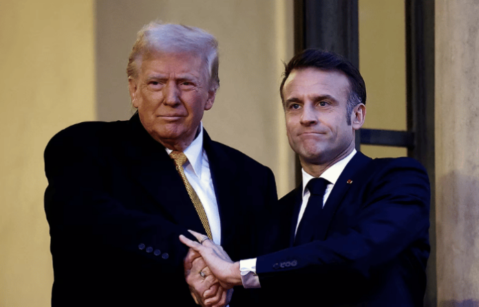 donald trump and emmanuel macron